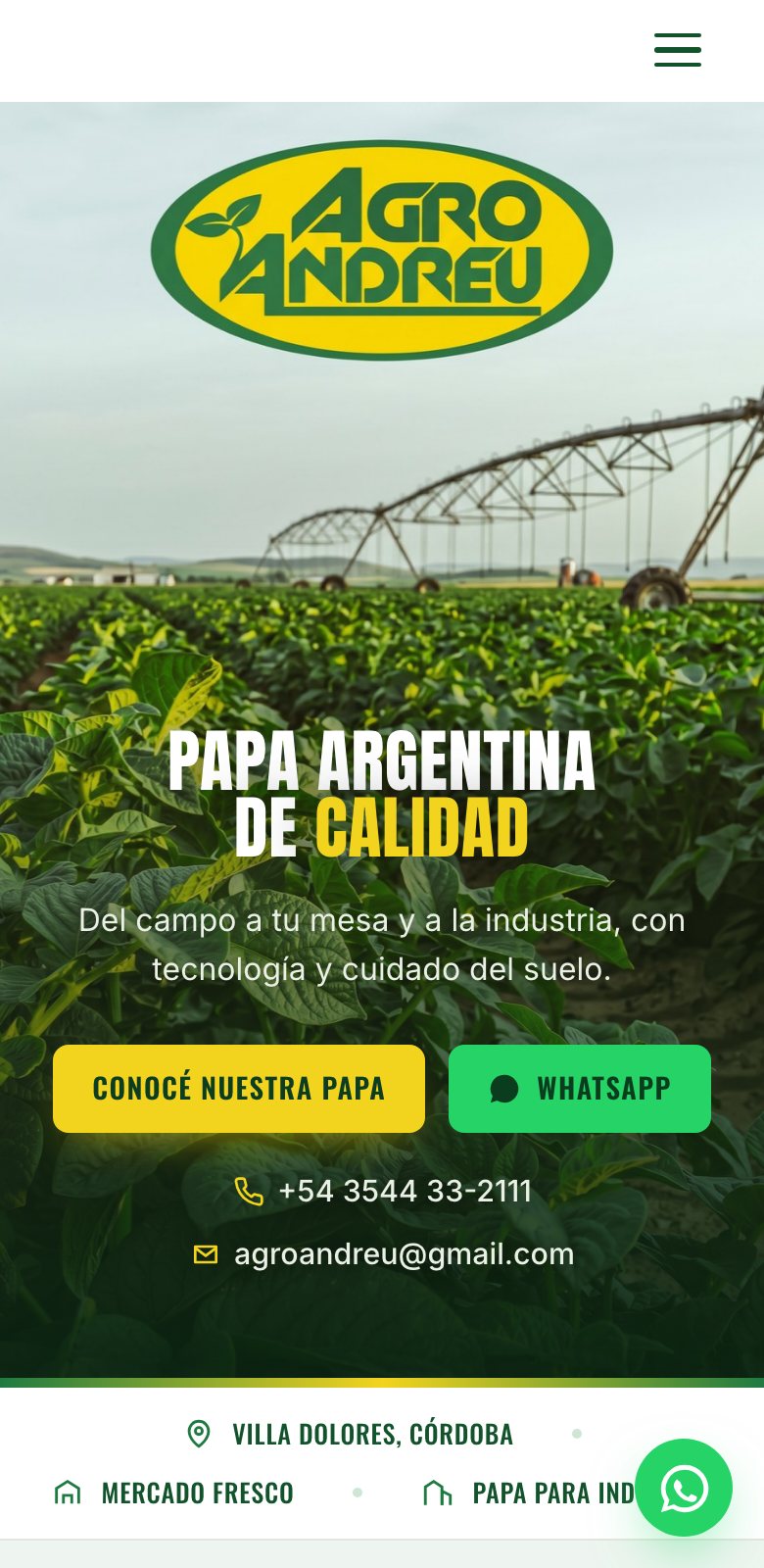 Web de Agro Andreu (mobile)