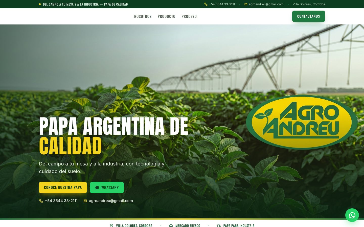 Web de Agro Andreu (escritorio)